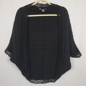 Cashmere Black Shrug Sweater #1497